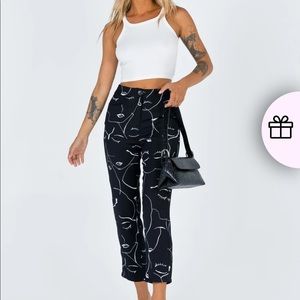 Princess Polly Zavia Pants Abstract Face Design